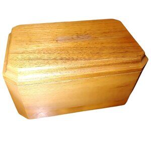 Vintage Handcrafted Wooden Trinket Jewelry Keepsake Urn Ashes Memorial Box Seals